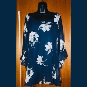 Blue floral dress